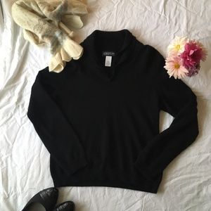Jones New York 100% Cashmere Black Sweater